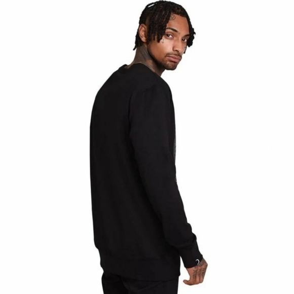 Killstar ✦ Dead Inside Sweater ✦ Black White Oversized Gothic Knit Pullover M - Picture 4 of 7